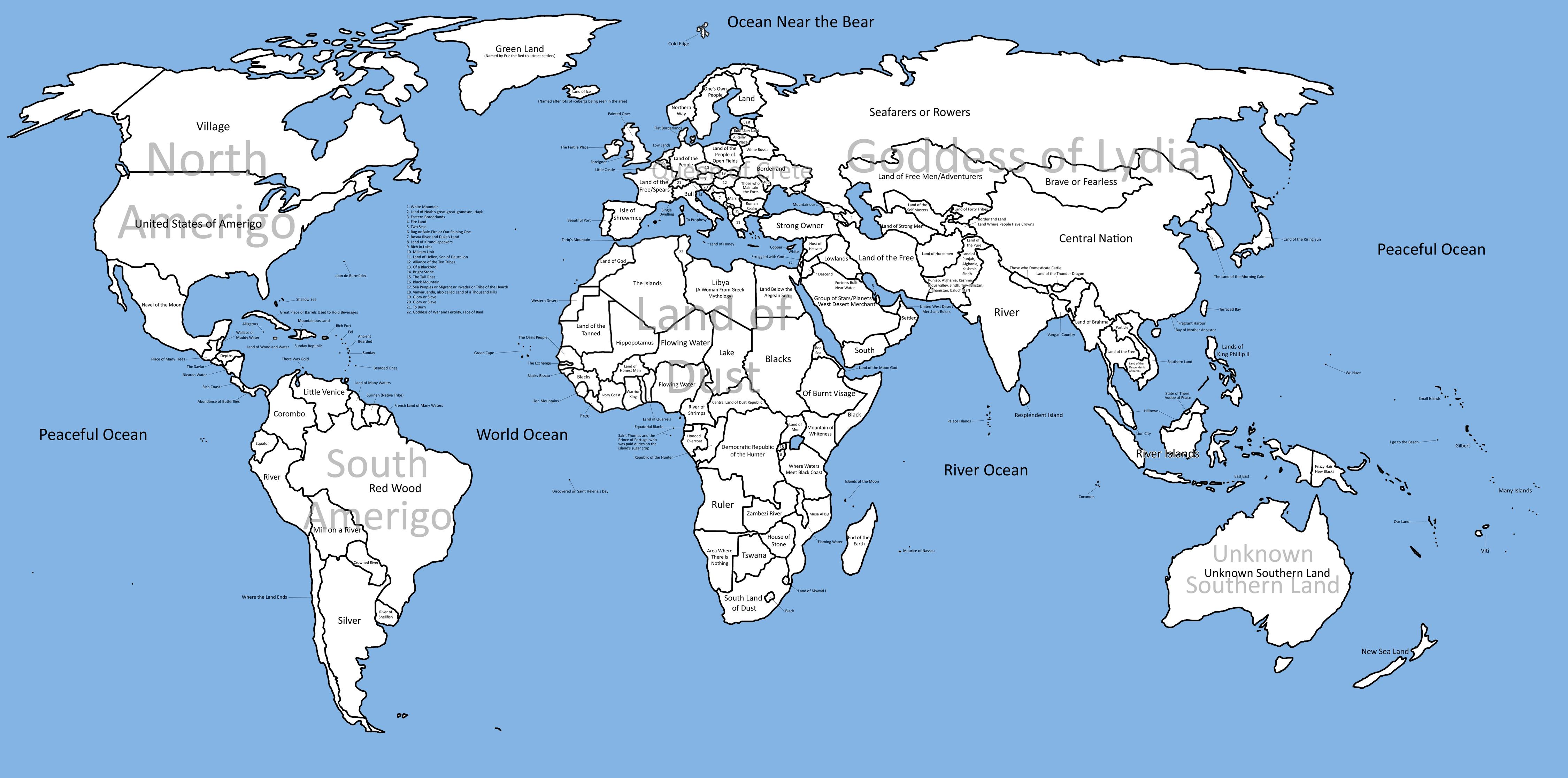 A Clear World Map Alternate World Map